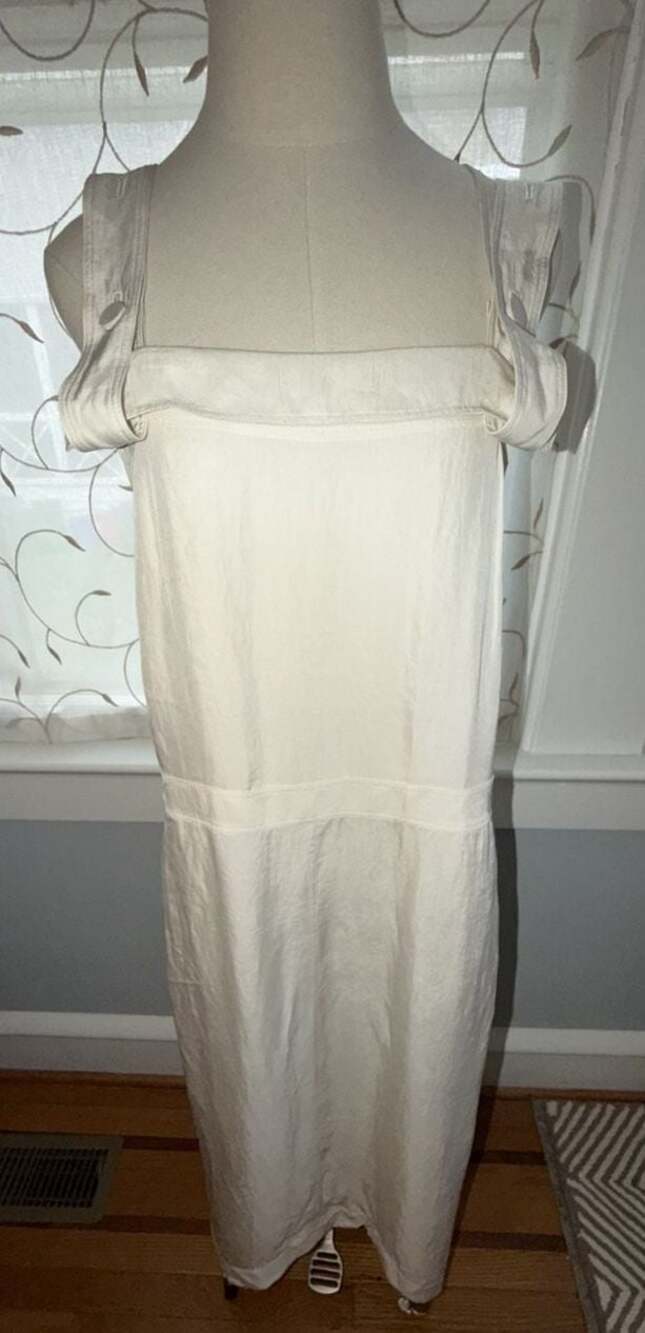 Rag & Bone Adrian Midi Dress in Antique White Size L